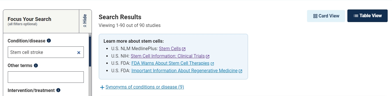 干細胞治療急性缺血性中風的臨床試驗達90項。 干細胞治療急性缺血性中風的臨床試驗達90項。