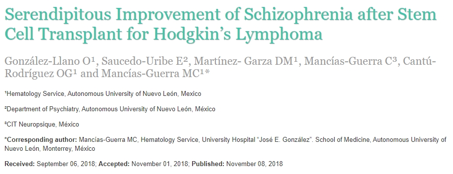 霍奇金淋巴瘤干細(xì)胞移植后精神分裂癥意外改善 霍奇金淋巴瘤干細(xì)胞移植后精神分裂癥意外改善