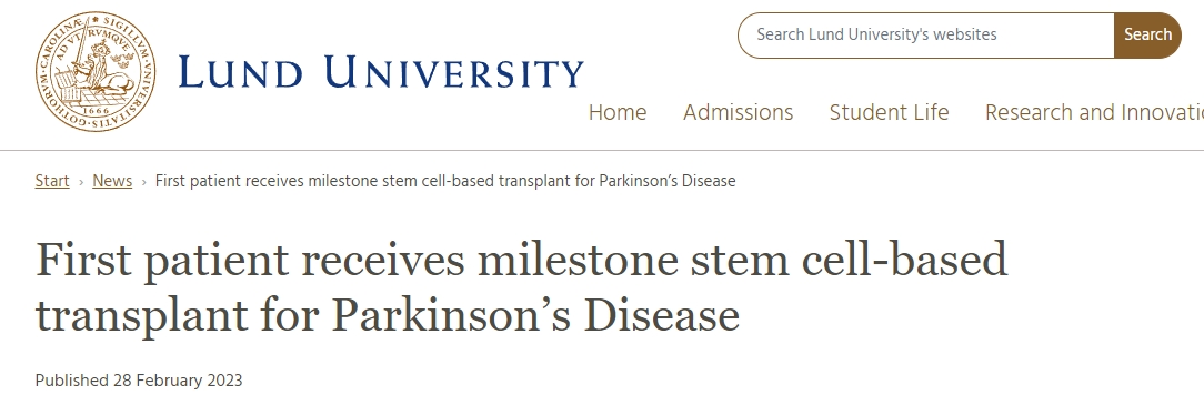 首例帕金森病患者接受具有里程碑意義的干細胞移植 首例帕金森病患者接受具有里程碑意義的干細胞移植