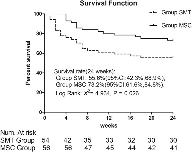 Kaplan-Meier 生存曲線。