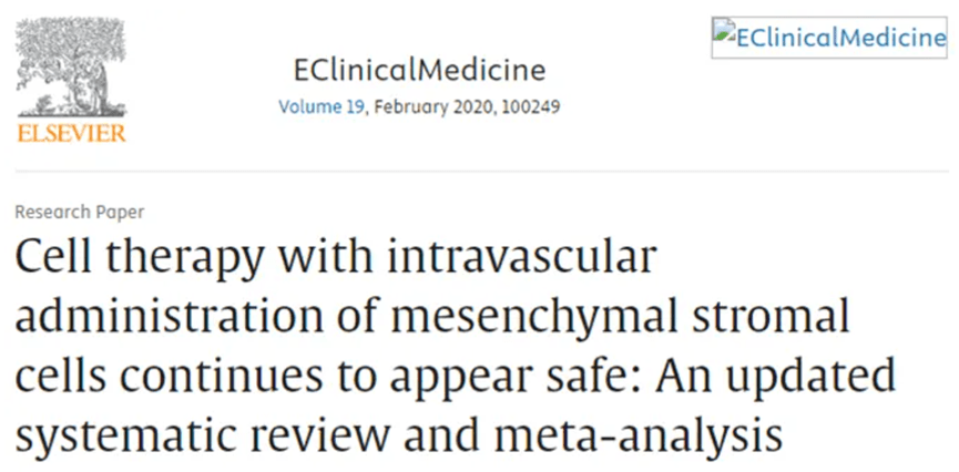 間充質(zhì)基質(zhì)細(xì)胞血管內(nèi)給藥的細(xì)胞療法繼續(xù)被視為安全的:最新的系統(tǒng)評價和薈萃分析 間充質(zhì)基質(zhì)細(xì)胞血管內(nèi)給藥的細(xì)胞療法繼續(xù)被視為安全的:最新的系統(tǒng)評價和薈萃分析