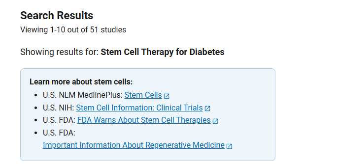 干細胞治療糖尿病臨床研究項目有51項,已完成的有18項 干細胞治療糖尿病臨床研究項目有51項,已完成的有18項
