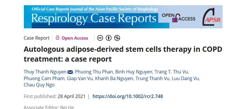 自體脂肪干細胞療法治療慢性阻塞性肺病:一例病例報告 自體脂肪干細胞療法治療慢性阻塞性肺病:一例病例報告