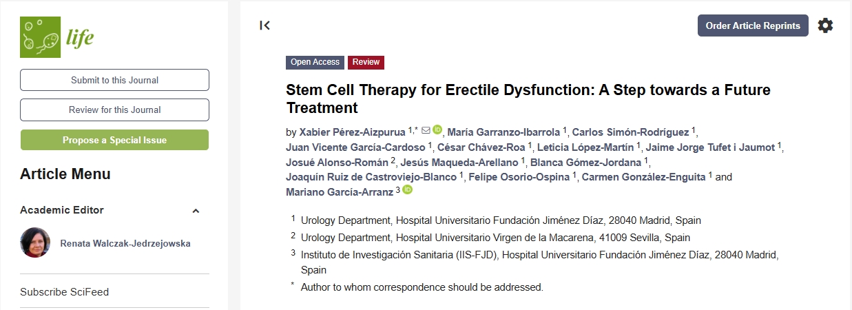 干細胞療法治療勃起功能障礙:邁向未來治療的一步