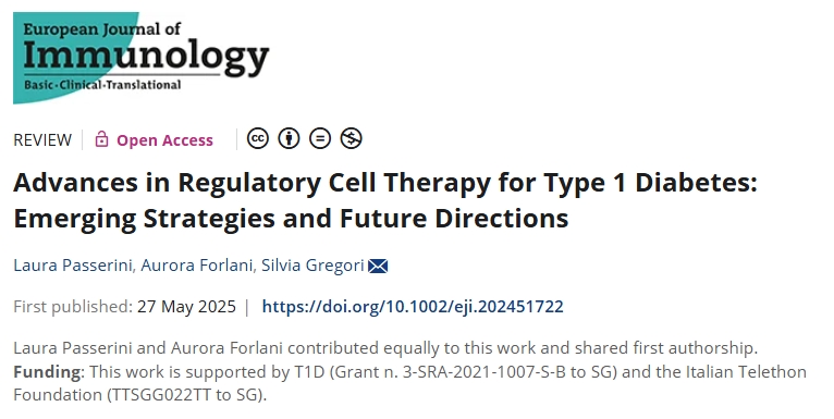 1型糖尿病調控細胞療法的進展:新興戰略與未來方向 1型糖尿病調控細胞療法的進展:新興戰略與未來方向