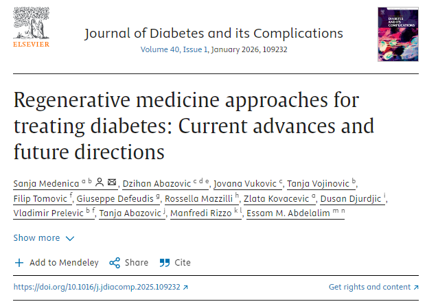 再生醫學在糖尿病治療中的應用：當前進展與未來方向