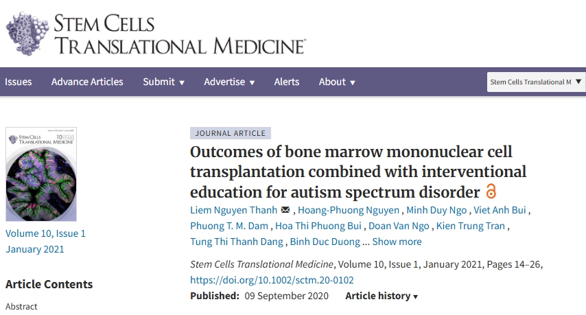 骨髓單個核細胞移植聯合介入教育治療自閉癥譜系障礙的療效觀察 骨髓單個核細胞移植聯合介入教育治療自閉癥譜系障礙的療效觀察