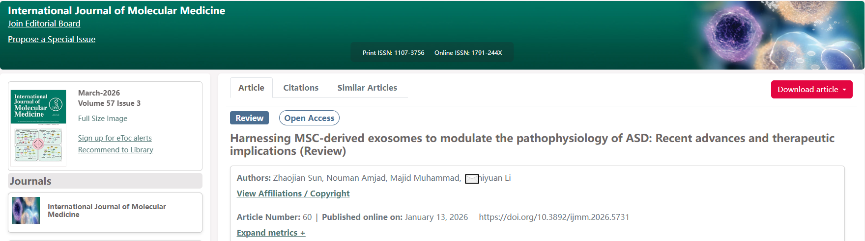 自閉癥治療新突破:MSC外泌體——一種能穿透血腦屏障的“無細(xì)胞”新策略 自閉癥治療新突破:MSC外泌體——一種能穿透血腦屏障的“無細(xì)胞”新策略